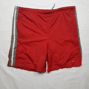 Red Nike Mens Large Swim Trunks